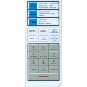 TM48 - Frente Teclado Membrana Microondas Compatible Con Bgh 16950