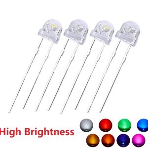 LSH5VERDE - LED 5MM STRAW HAT VERDE ALTO BRILLO